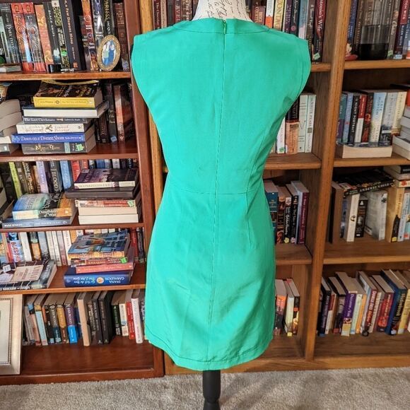 tibi Kelly green silk mini sheath dress size 2 - Picture 2 of 5